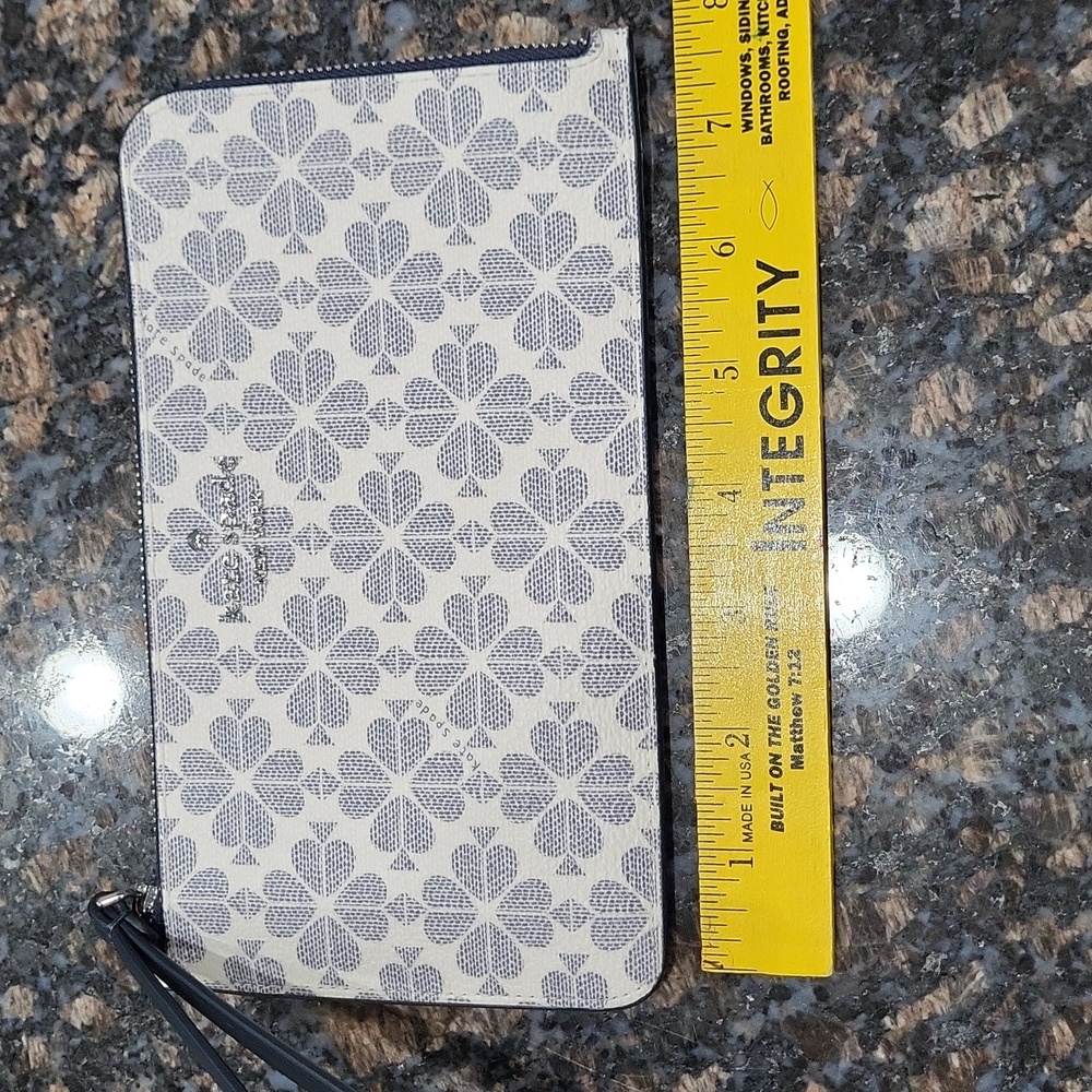 Kate Spade L zip floral wristlet